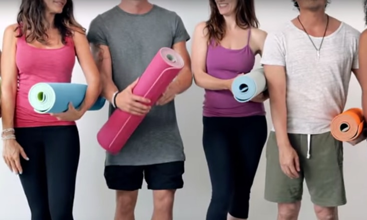 Self rolling yoga outlet mat